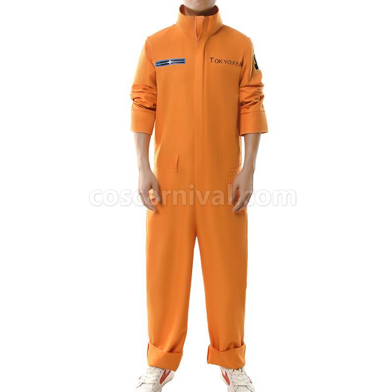 Fire Force kusakabe shinra Full member Cosplay Costume, back view