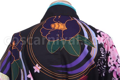 Hell Girl Enma Ai kimono Cosplay Costume, print detail