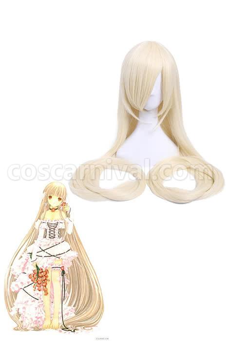 human computer angel supper long straight light blonde wigs costume