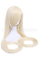 human computer angel supper long straight light blonde wigs costume