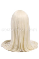 human computer angel supper long straight light blonde wigs costume