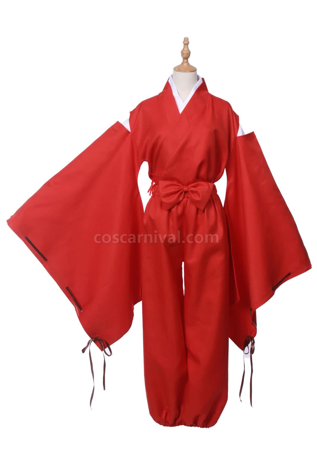 InuYasha Red Kimono Cosplay Costume