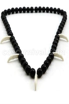 Inuyasha Wolf Teeth Necklace Black Onyx Cosplay