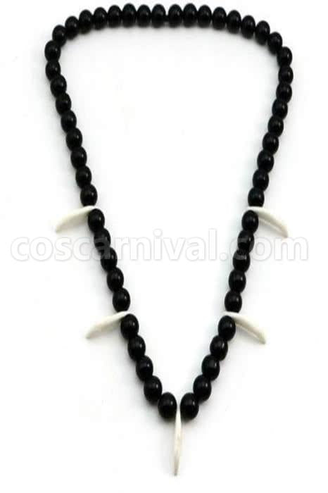 Inuyasha Wolf Teeth Necklace Black Onyx Cosplay Costume