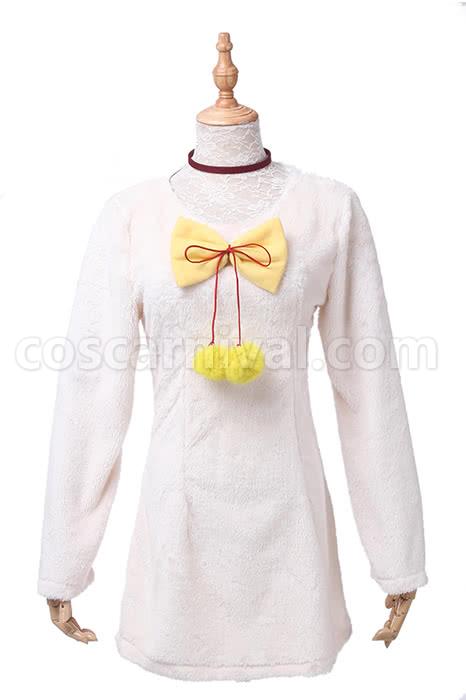 K 프로젝트 네코 V 넥 울 플러시 스웨터 드레스 코스프레 의상