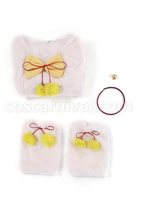 K 프로젝트 네코 V 넥 울 플러시 스웨터 드레스 코스프레 의상