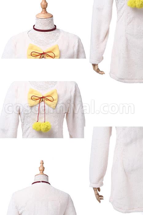 K 프로젝트 네코 V 넥 울 플러시 스웨터 드레스 코스프레 의상