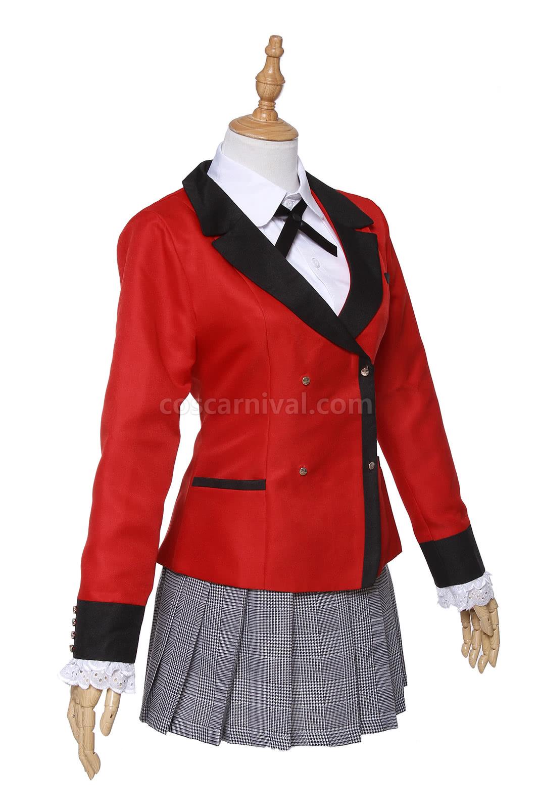 Kakegurui Momobami Kirari Red Uniform Cosplay Costume