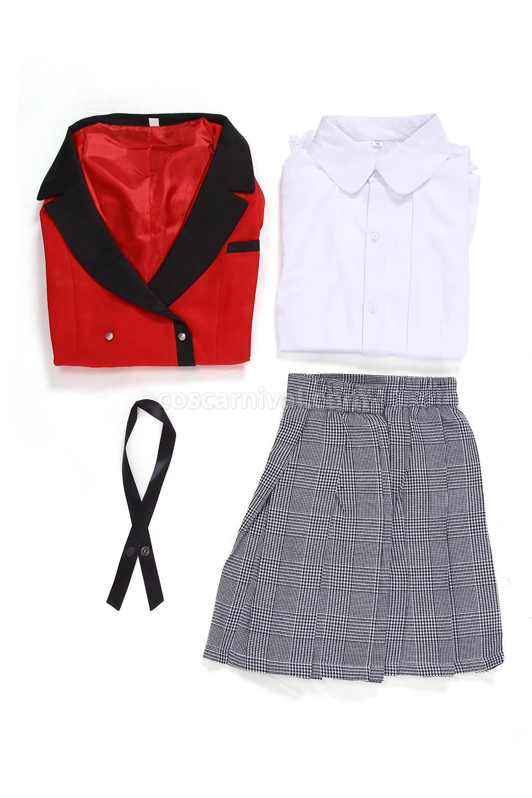 Kakegurui Momobami Kirari Red Uniform Cosplay Costume