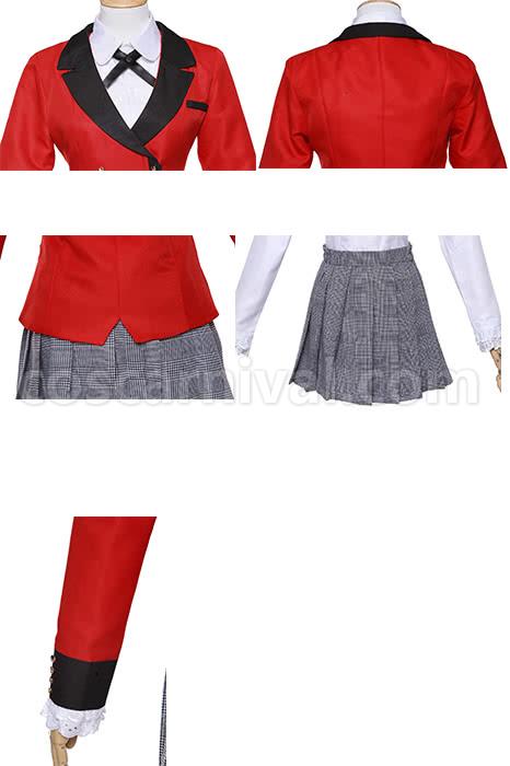 Kakegurui Momobami Kirari Red Uniform Cosplay Costume