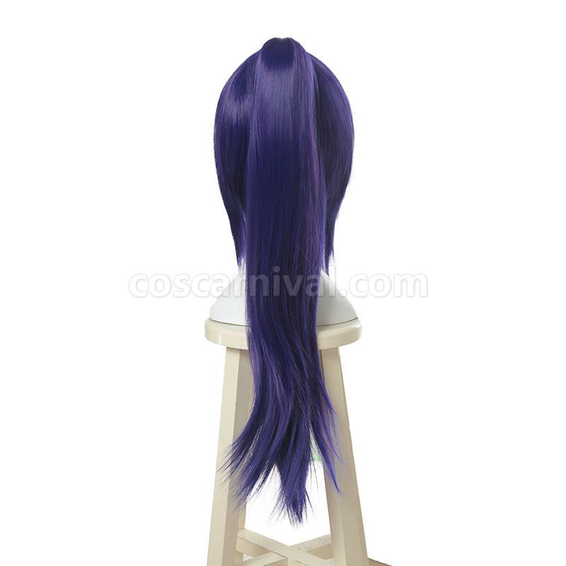 kakegurui sayaka igarashi purple mixed blue long straight wigs anime costumes