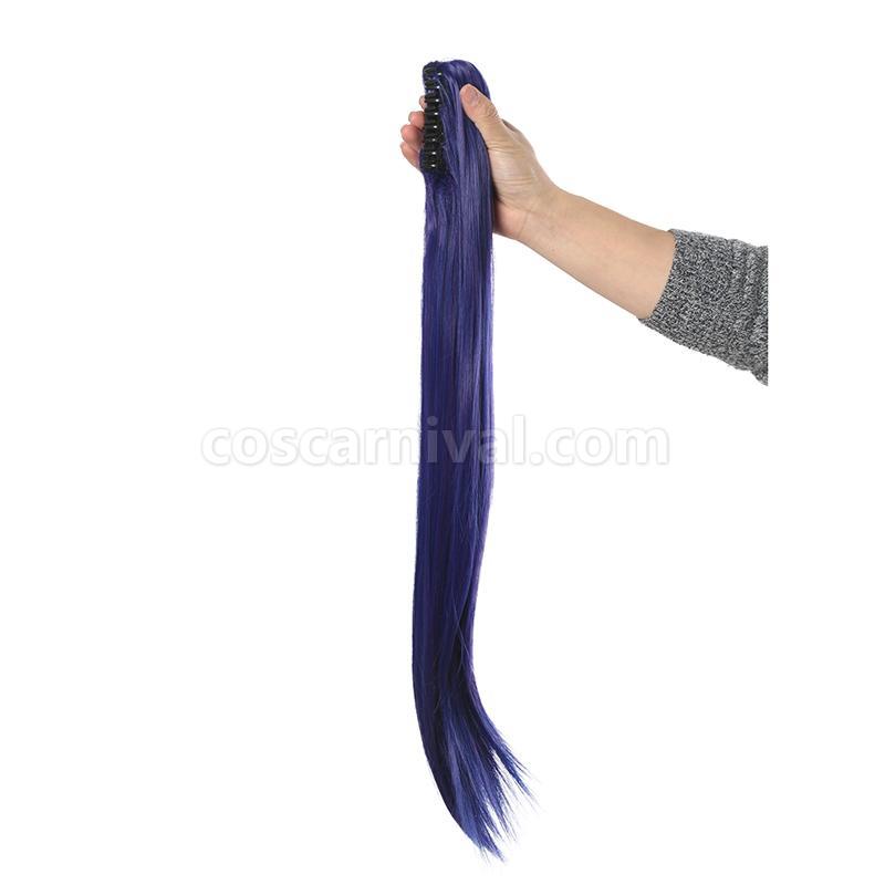 kakegurui sayaka igarashi purple mixed blue long straight wigs anime costumes