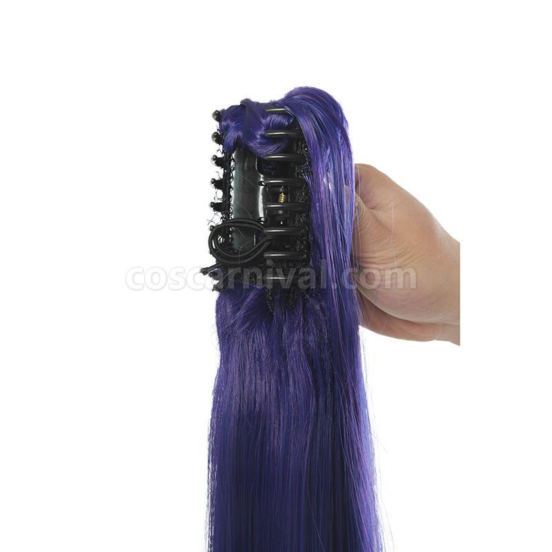 kakegurui sayaka igarashi purple mixed blue long straight wigs anime costumes