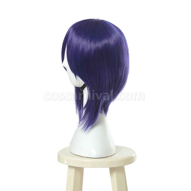 kakegurui sayaka igarashi purple mixed blue long straight wigs anime costumes