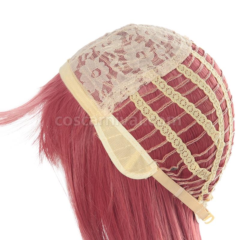 kakegurui yumemite yumemi 100cm long pink straight wigs cosplay costumes
