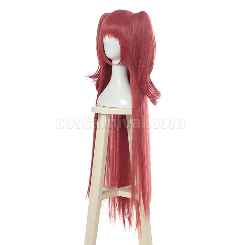 kakegurui yumemite yumemi 100cm long pink straight wigs cosplay costumes