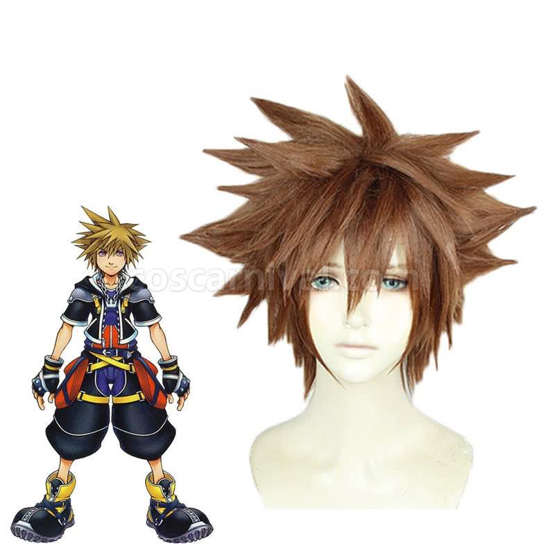 Kingdom Hearts Sora 3th Ver Short Brown Custom Costume