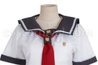 Kousaka kirino Short Sleeve Gray School Uniform Cosplay Costume, collar detail