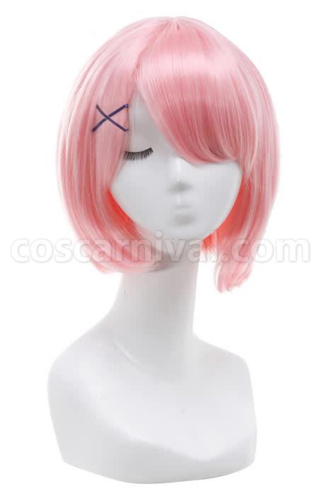 Life In A Different World From Zero Rem Short Bob Straight Pink Female Cosplay Costume coscarnival