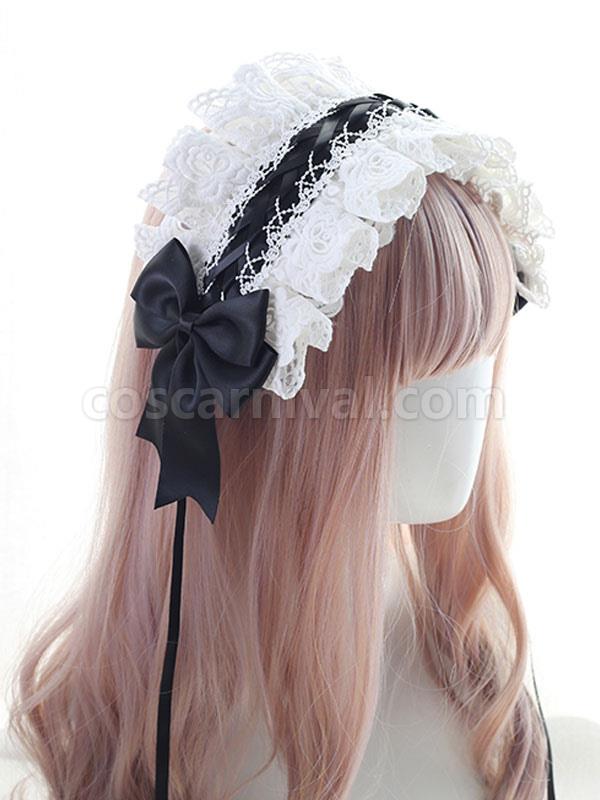 Sweet Lolita Headdress Lace?Bows Lolita Headband coscarnival