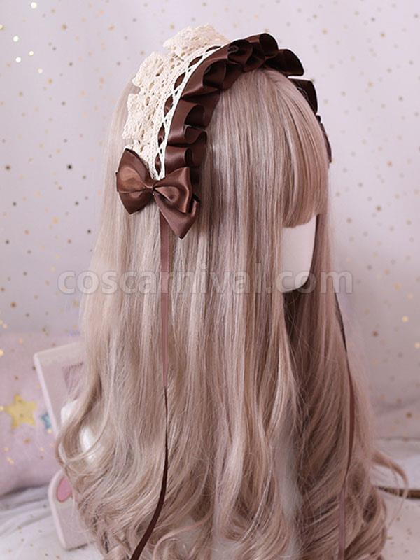 Sweet Lolita Headdress Lace Bow Lolita Headband coscarnival
