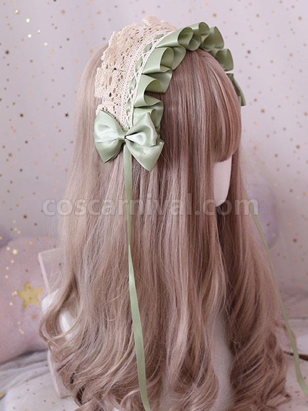 Sweet Lolita Headdress Lace Bow Lolita Headband coscarnival
