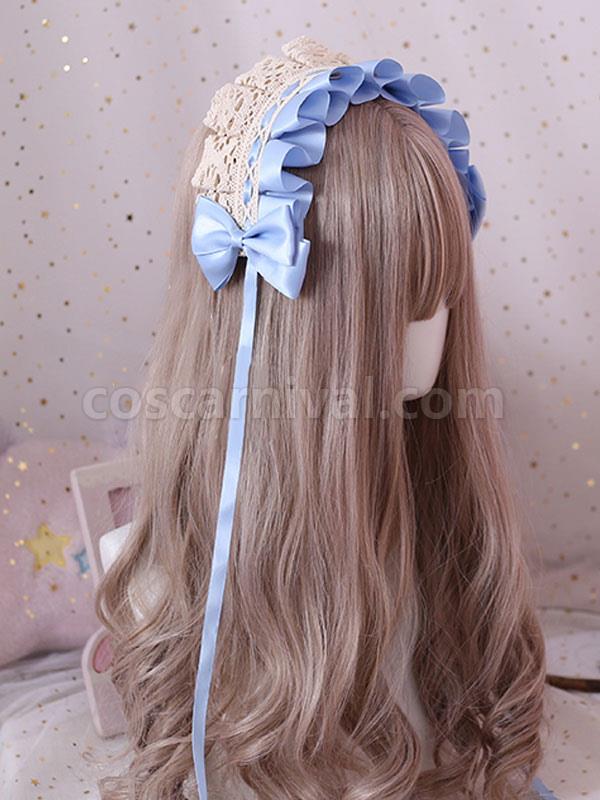 Sweet Lolita Headdress Lace Bow Lolita Headband coscarnival