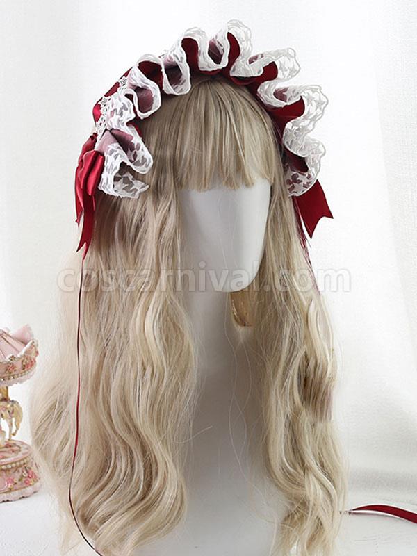 Sweet Lolita Headdress Lace?Bows Headband Headwear coscarnival