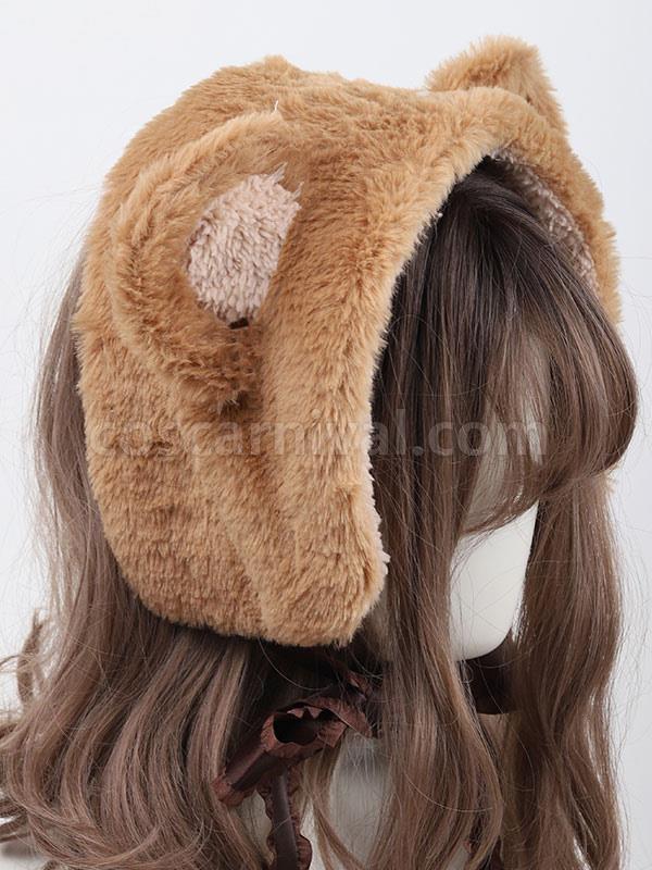 Sweet Lolita Hat Accessory Light Brown Lolita Accessories coscarnival