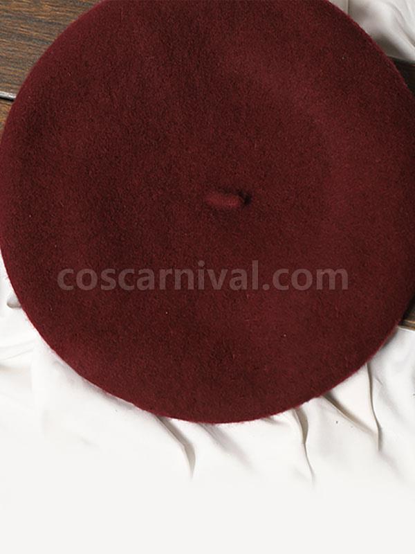 Gothic Lolita Hat Burgundy Lace?Chains Accessory Lolita Accessories coscarnival