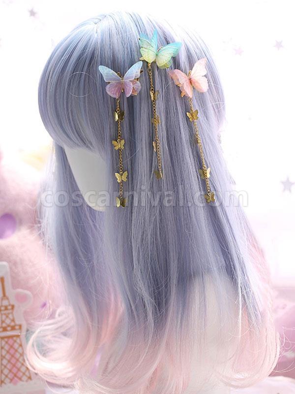 Chinese Style Lolita Headwear Chains Butterfly Han Lolita Hai Accessories coscarnival