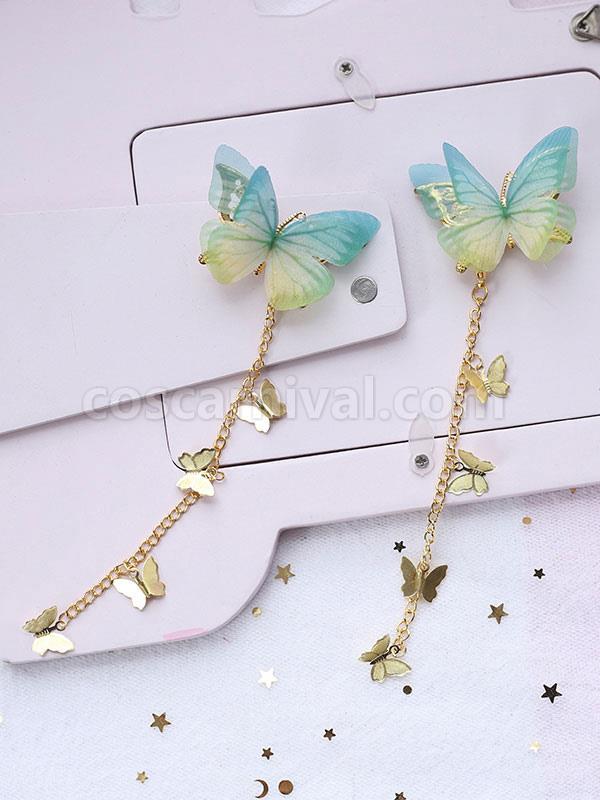 Chinese Style Lolita Headwear Chains Butterfly Han Lolita Hai Accessories coscarnival