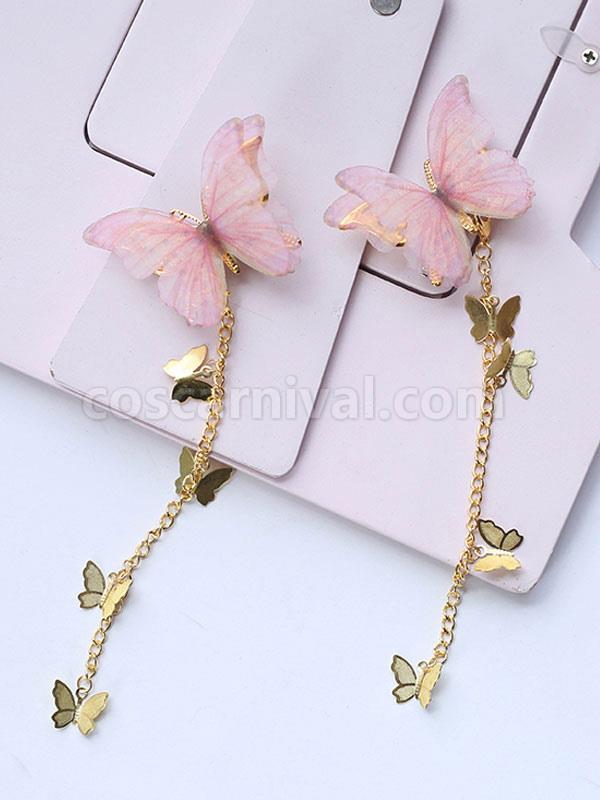 Chinese Style Lolita Headwear Chains Butterfly Han Lolita Hai Accessories coscarnival