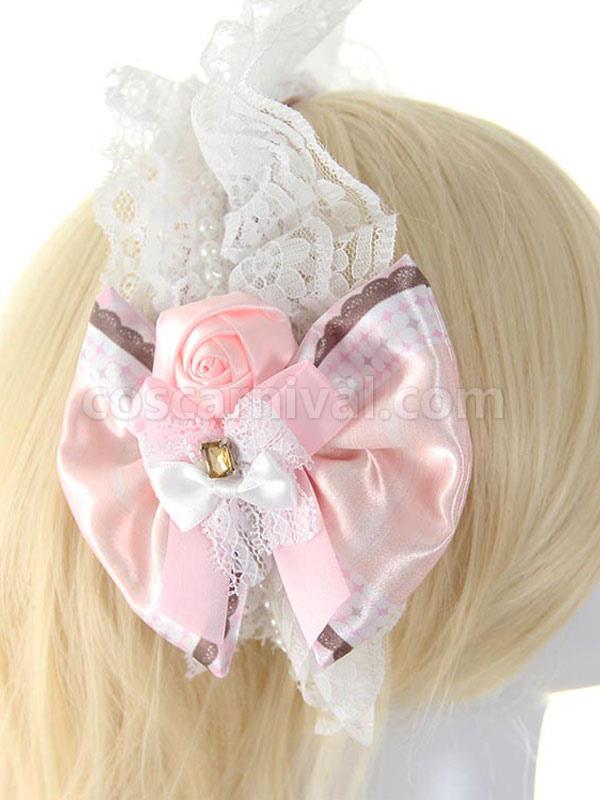Multicolor Lace Flower Bows Synthetic Lolita Hair Accessories coscarnival