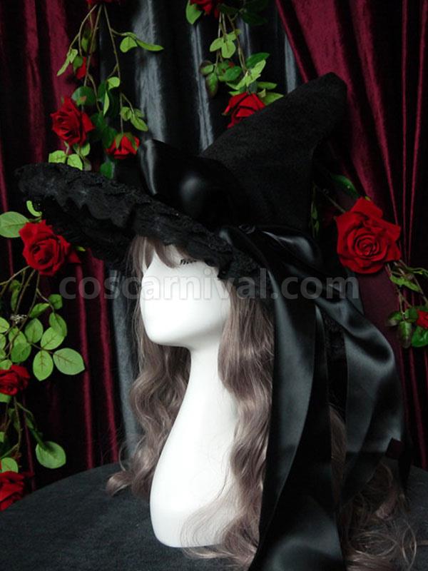 Gothic Lolita Hat Bows?Lace Accessory Witch Hat Lace?Bow Polyester Lolita Accessories coscarnival