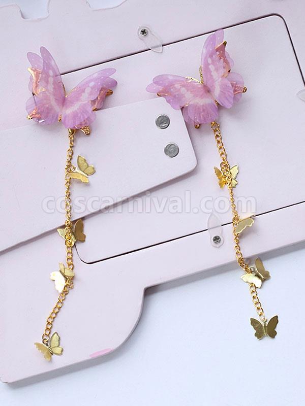 Chinese Style Lolita Headwear Chains Butterfly Han Lolita Hai Accessories coscarnival