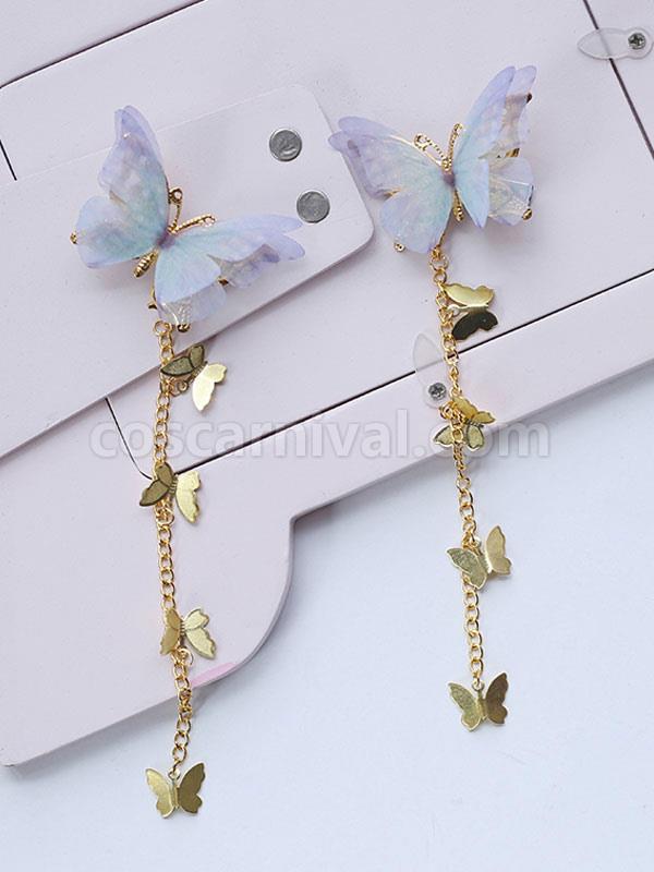 Chinese Style Lolita Headwear Chains Butterfly Han Lolita Hai Accessories coscarnival