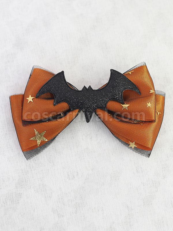 Sweet Lolita Orange Bows Polyester Fiber Miscellaneous Lolita Accessories coscarnival