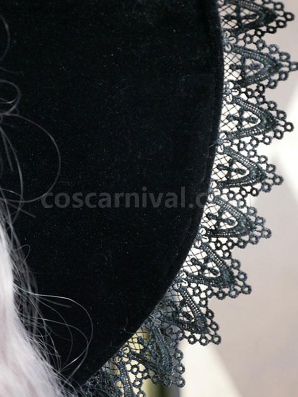 Lolita Lolita Hat Lace Polyester Lolita Accessories Black Witch Hat coscarnival