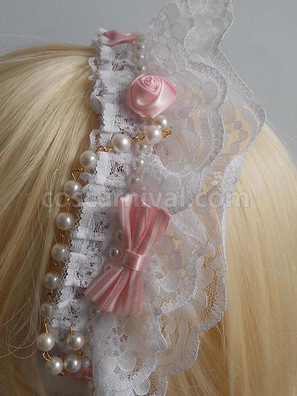 Multicolor Lace Flower Bows Synthetic Lolita Hair Accessories coscarnival