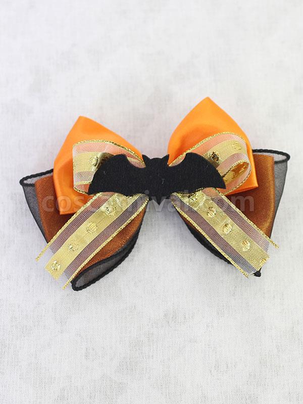 Sweet Lolita Orange Bows Polyester Fiber Miscellaneous Lolita Accessories coscarnival