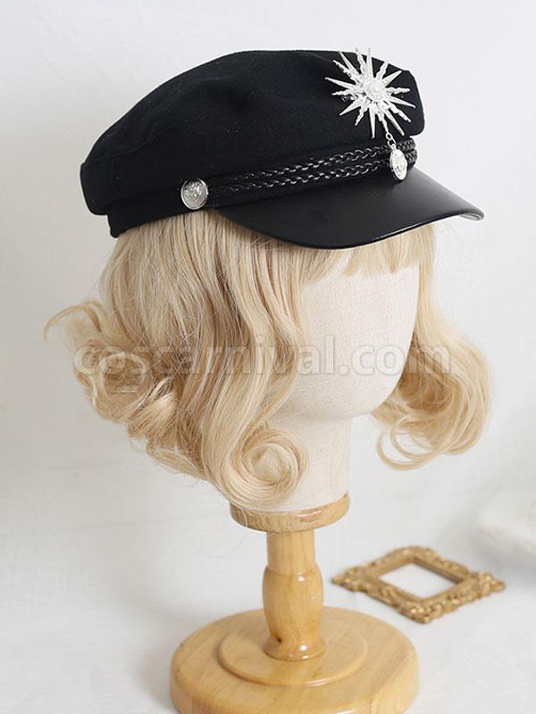 Blond Lolita Hat Metallic Polyester Women Lolita Accessories coscarnival