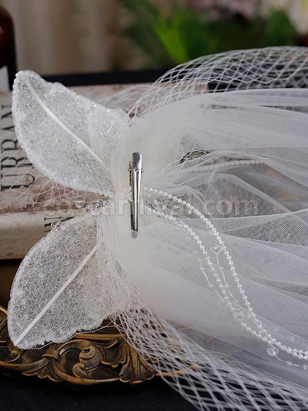 Sweet Lolita Headdress White Polyester Headwear Pearls?Bows Lolita Headband coscarnival