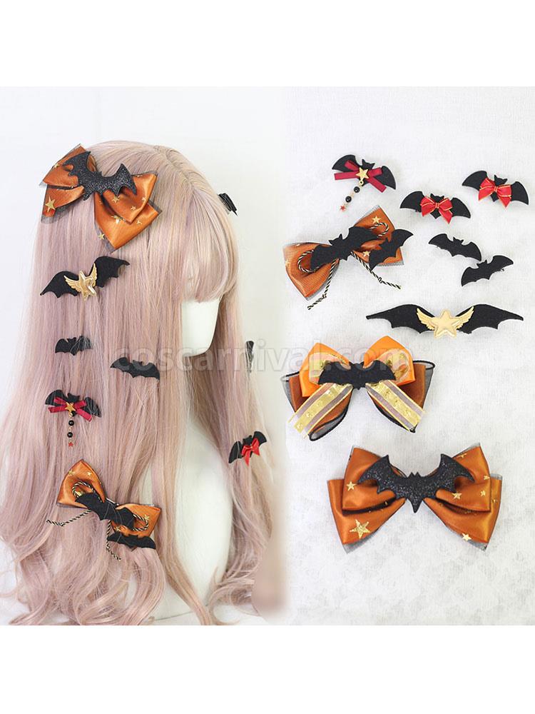 Sweet Lolita Orange Bows Polyester Fiber Miscellaneous Lolita Accessories coscarnival