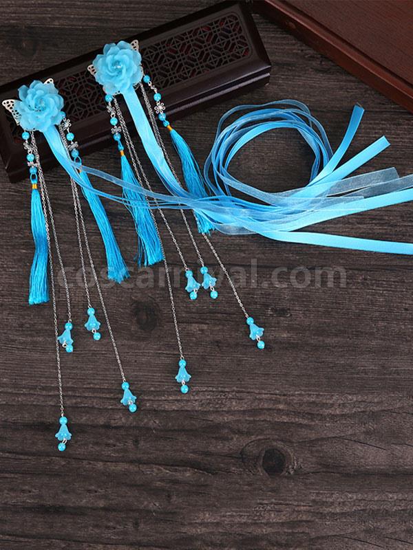 Qi Lolita Tassels Headwear Chinese Style Headwear coscarnival