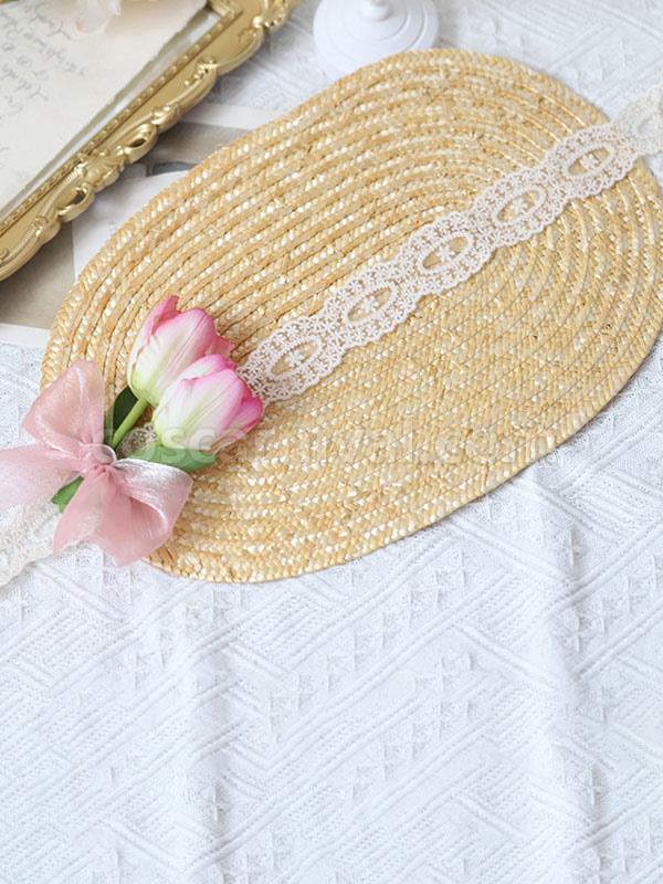 Sweet Lolita Hat Flowers?Lace Accessory Apricot Lolita Accessories coscarnival