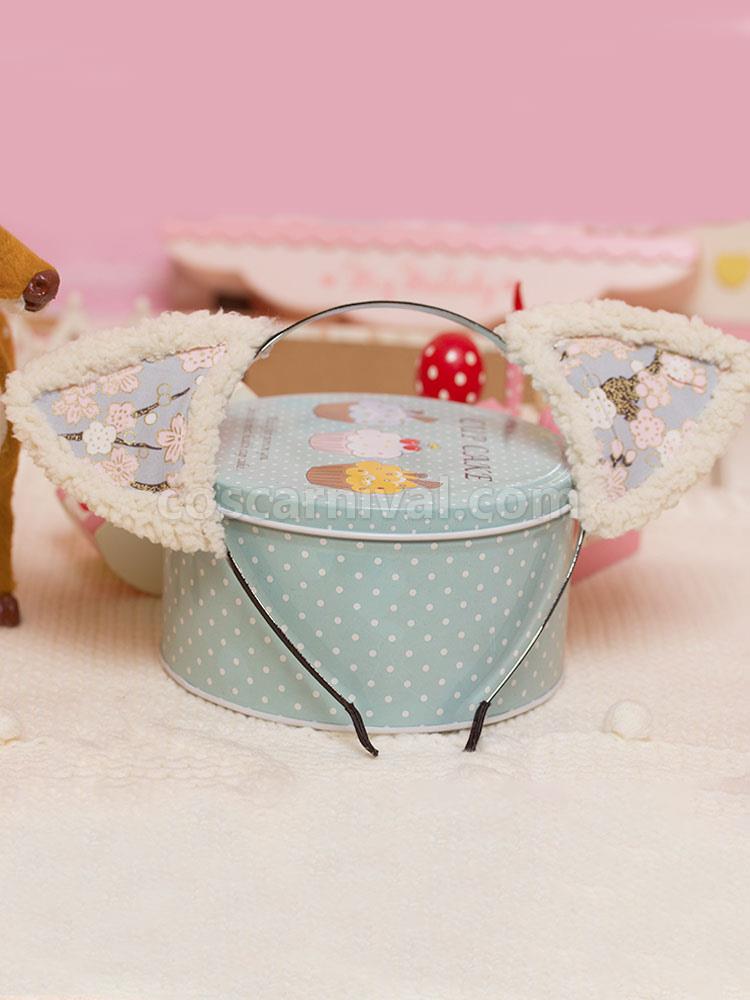 Sweet Lolita Hair Clasp Pom Pom Cat Ear Lolita Hair Accessory coscarnival