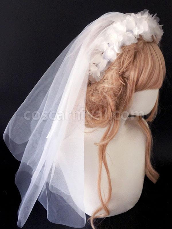 ROCOCO Style Lolita Headdress White Polyester Ruffles Accessory Headwear Lolita Hair Accessories coscarnival