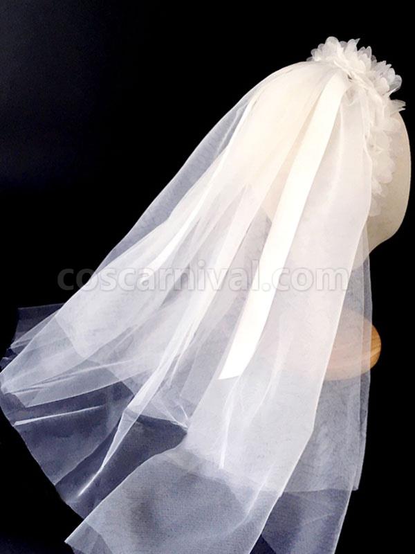 ROCOCO Style Lolita Headdress White Polyester Ruffles Accessory Headwear Lolita Hair Accessories coscarnival