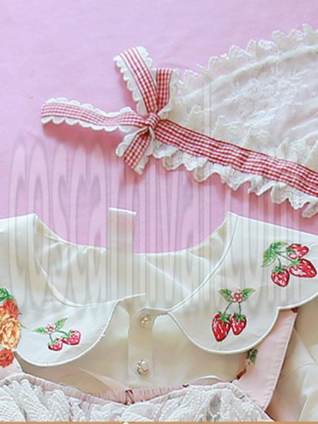 Sweet Lolita Headband Lace Bow Plaided Lolita Headpiece coscarnival